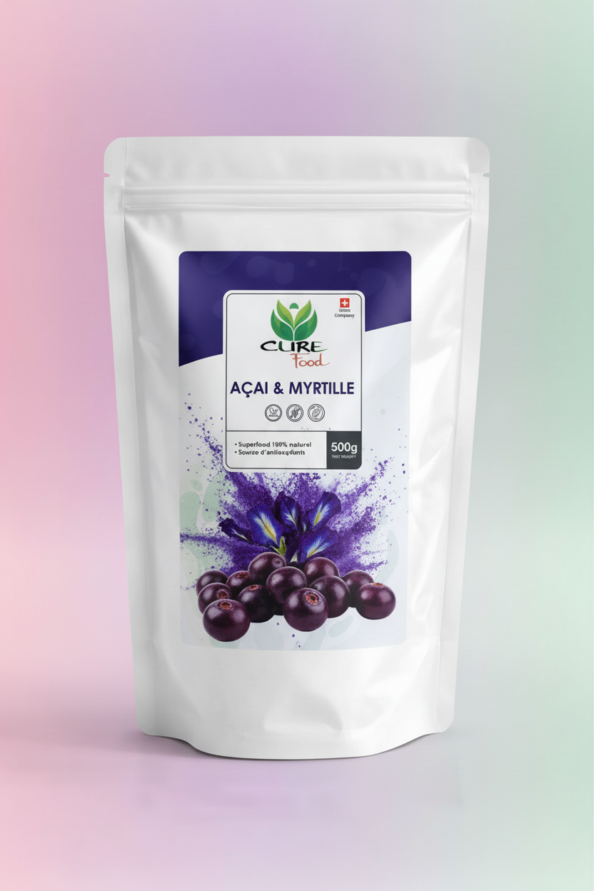 Acai Berry mit korrektem Verlaufshintergrund