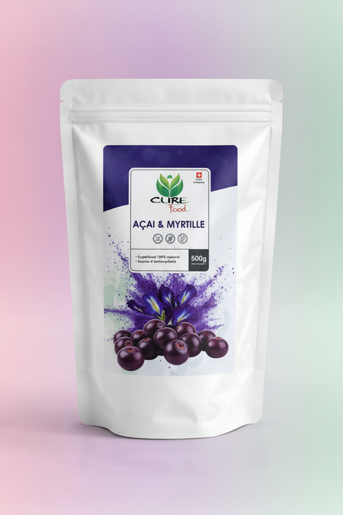 Acai Berry mit korrektem Verlaufshintergrund