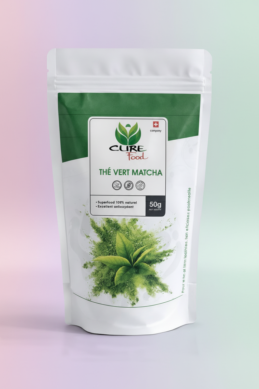 Matcha mit farbigem Hintergrund