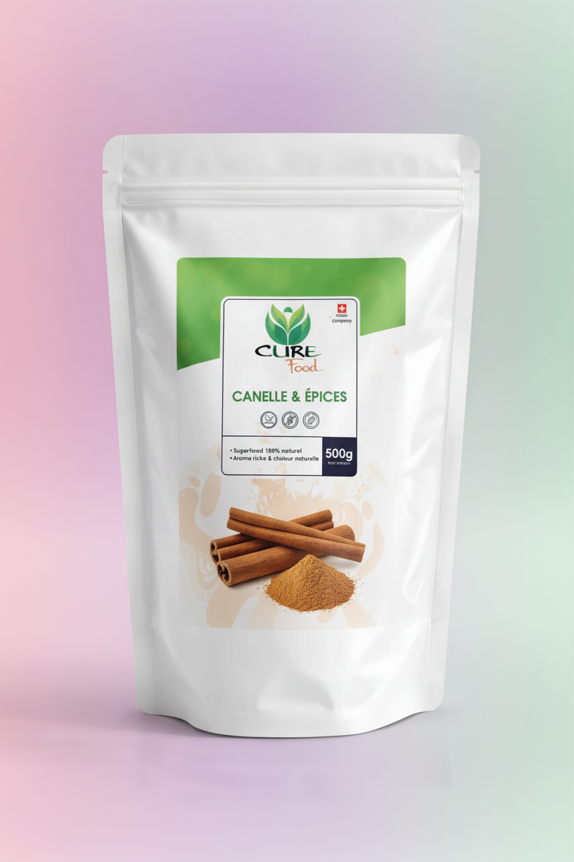 Zimt-Protein mit korrektem Verlaufshintergrund